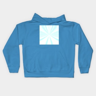 "Blue Leaf Clover" - Light Blue Line Abstract Modern Artwork Patterned Contemporary Digital Painting Kids Hoodie